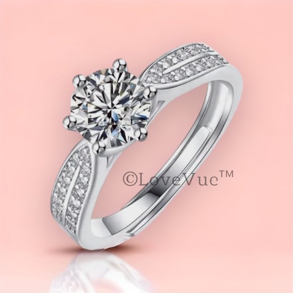 Certified 1ct. t.w. Diamond Solitaire Engagement Wedding Ring - Picture 6 of 16